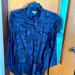 Maurices light weight blue and black cami jacket